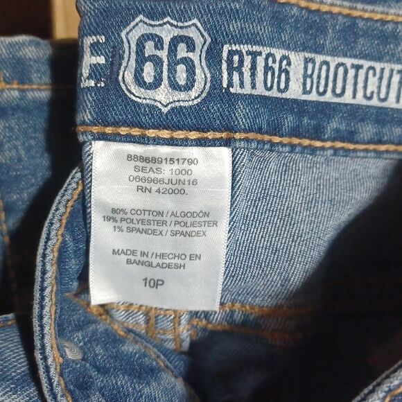438011...Route 66 Bootcut Jeans Size Jr. 10P, W26" 25"Inseam  7 1/2"Rise - Picture 11 of 11